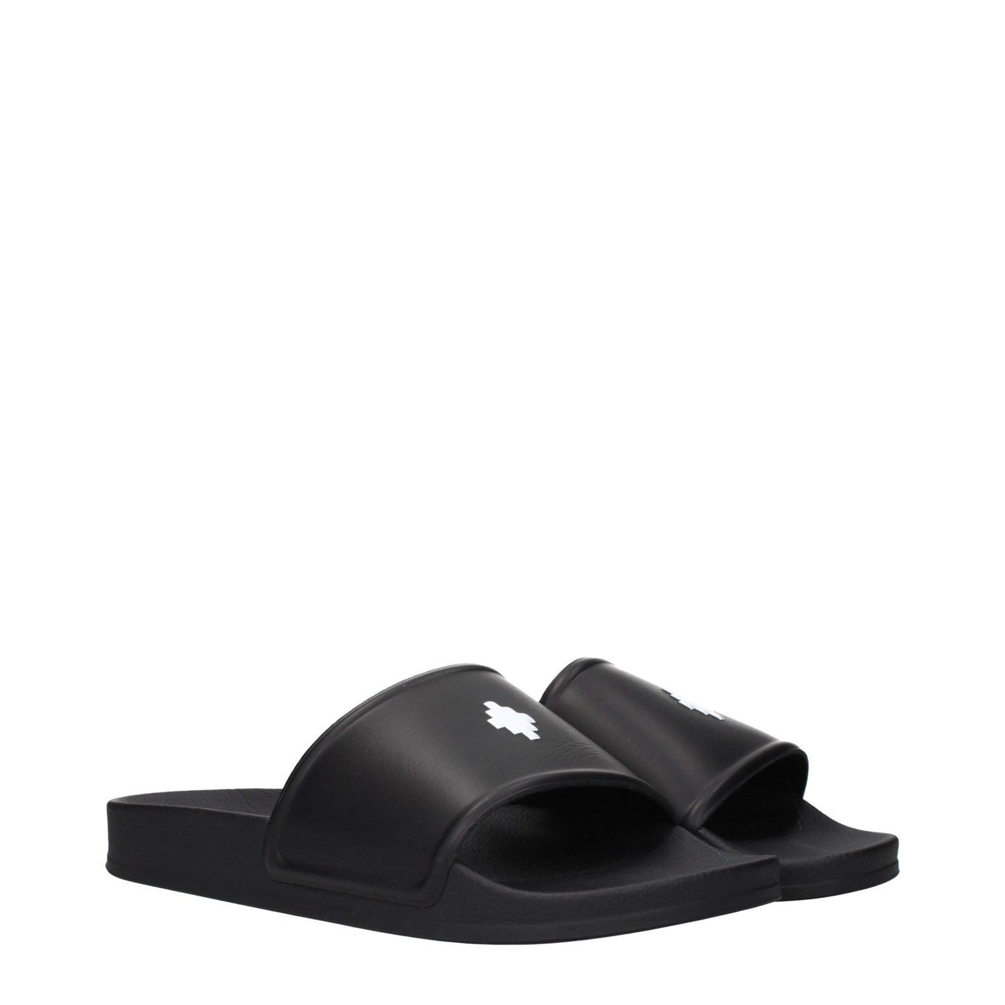 Black Cotton Slippers Sandals