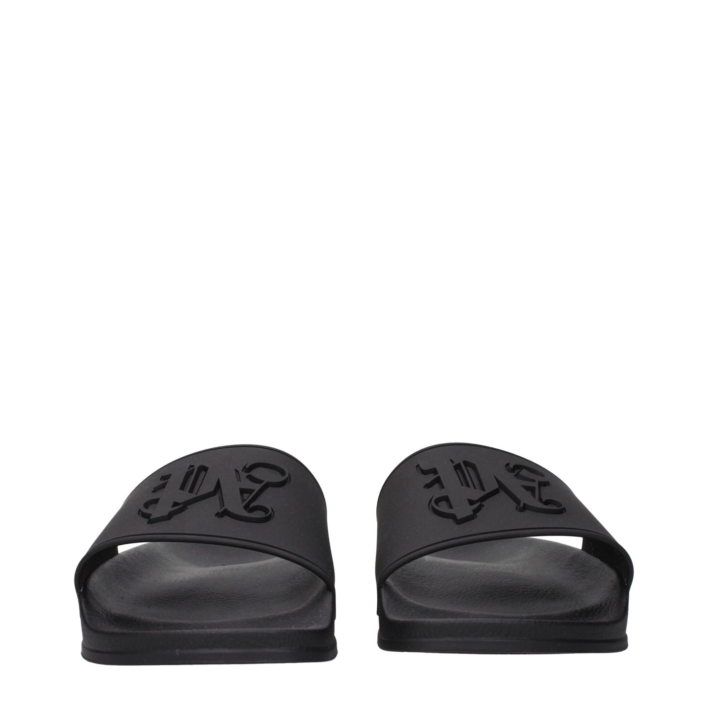 Black Cotton Slippers Sandals