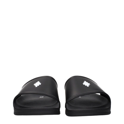Black Cotton Slippers Sandals