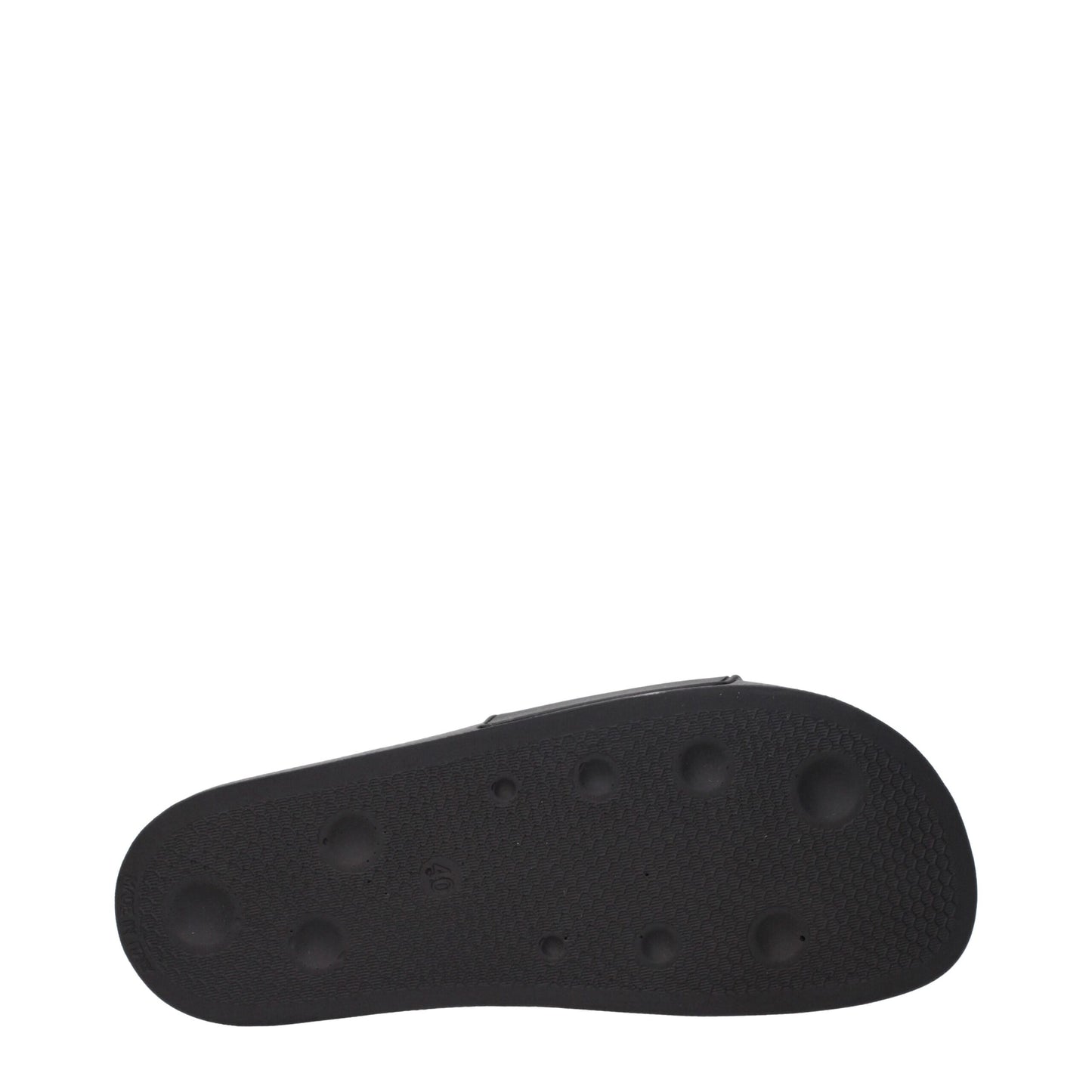 Black Cotton Slippers Sandals
