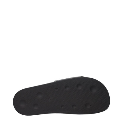 Black Cotton Slippers Sandals