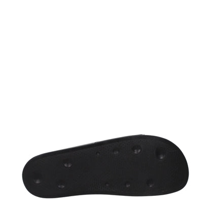 Black Cotton Slippers Sandals