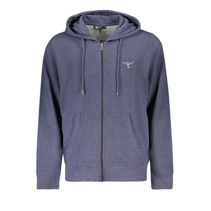 Blue Cotton Men Sweater