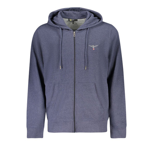 Blue Cotton Men Sweater