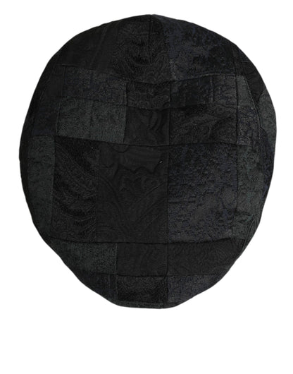 Black Polyester Newsboy Men Cloth Capello Hat