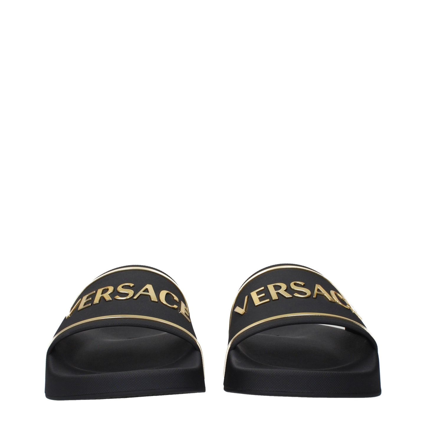 Black Cotton Slippers Sandals