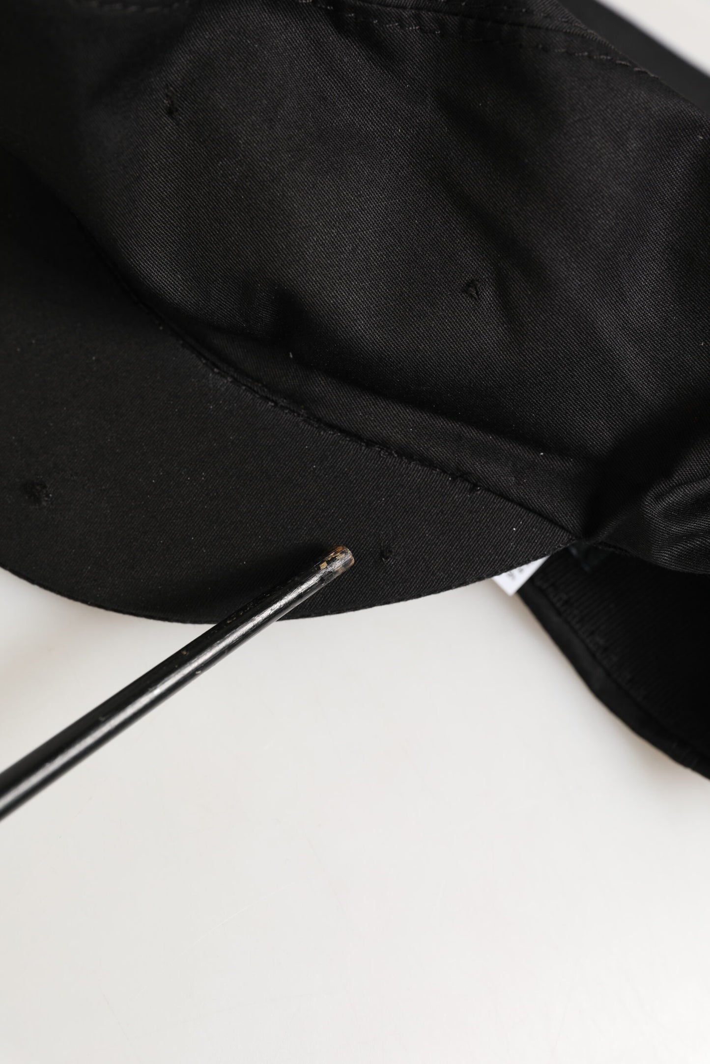 Black Cotton Stretch Newsboy Cloth Capello Hat