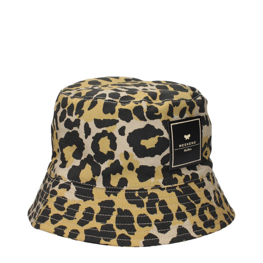 Beige Cotton Bucket Hats