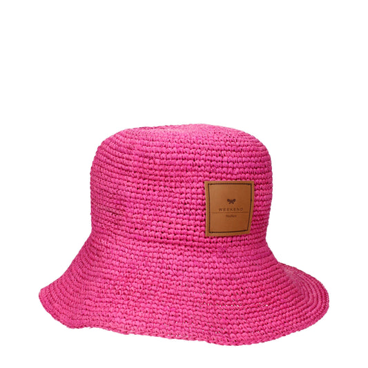 Pink Raffia Bucket Hats