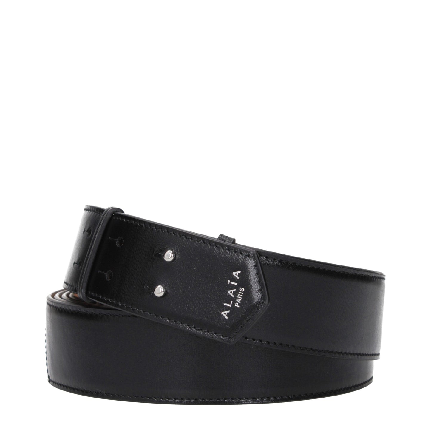 Black Leather Regular Belts