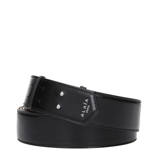 Black Leather Regular Belts