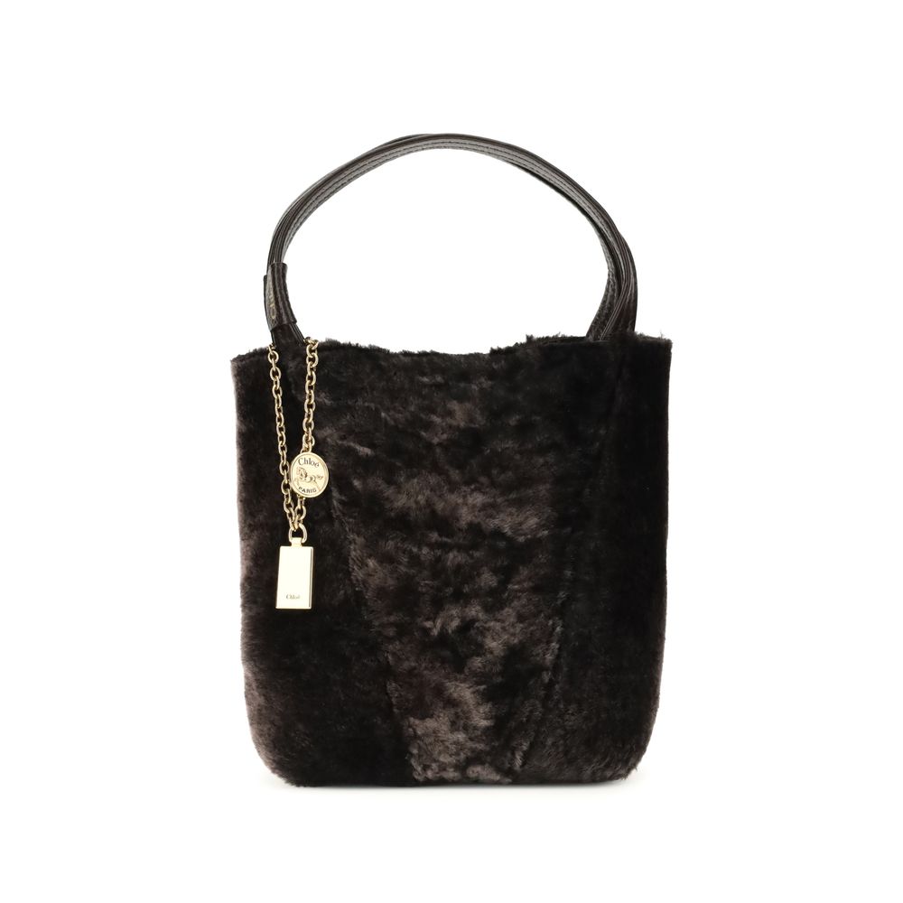 Shearling small Spin Tote Bag