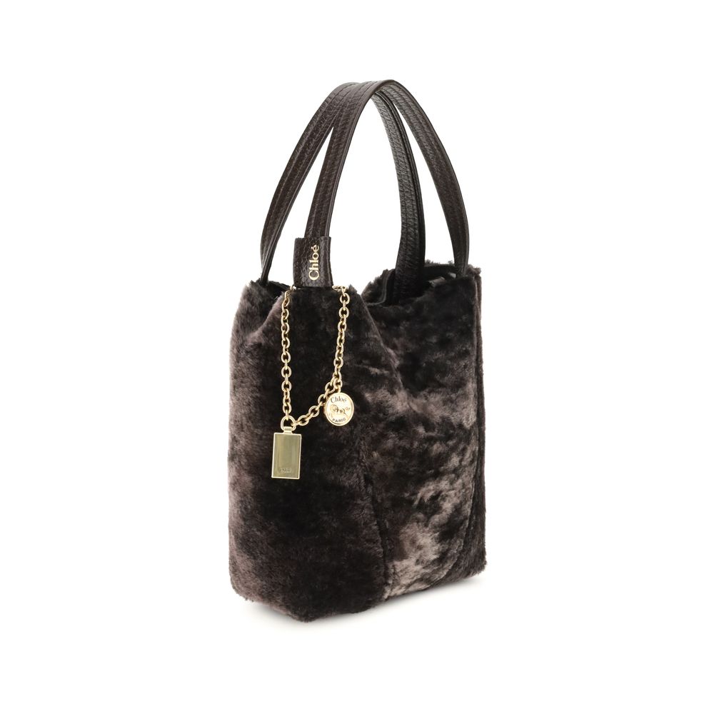 Shearling small Spin Tote Bag