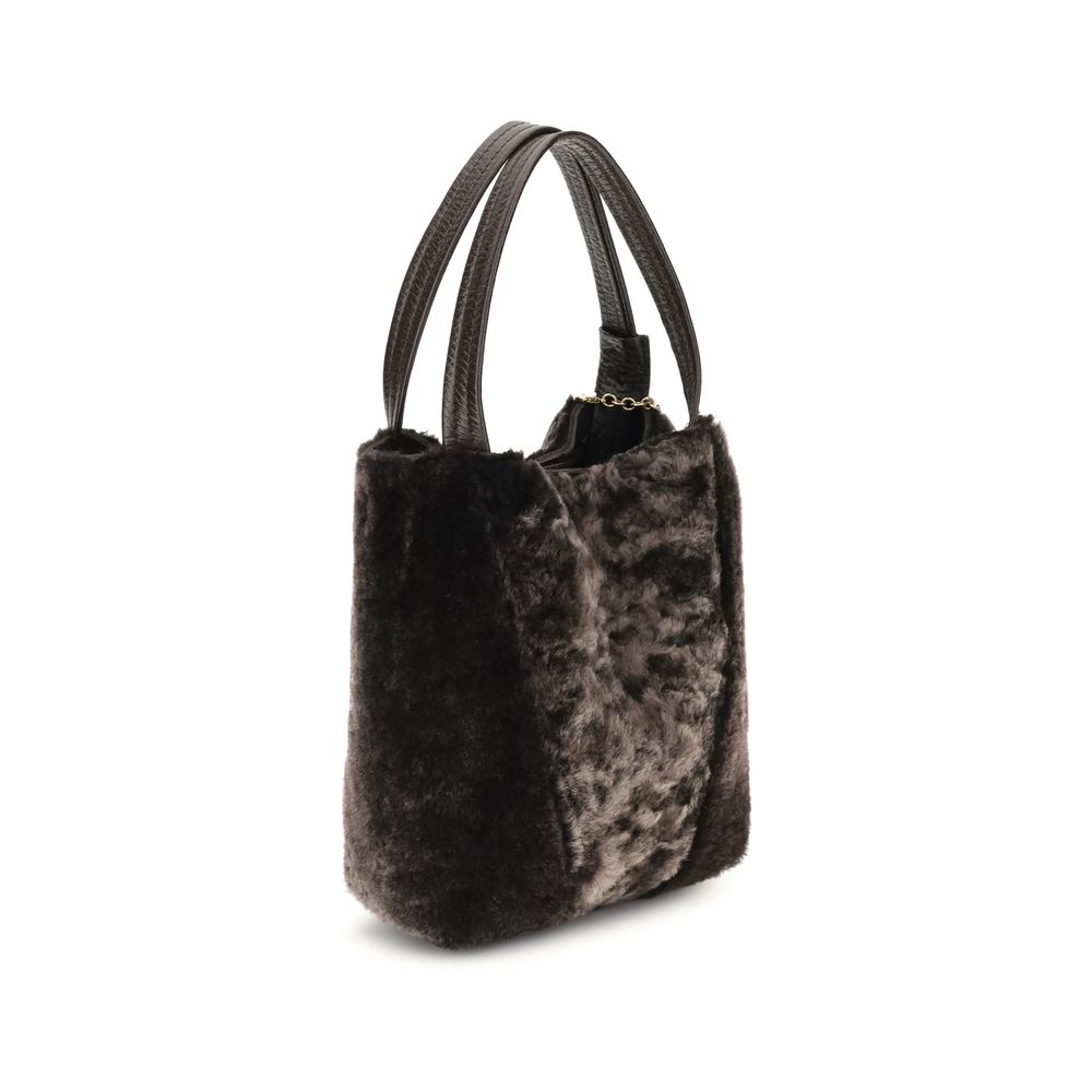 Shearling small Spin Tote Bag