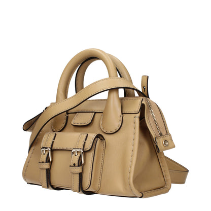 Beige Leather Handbags