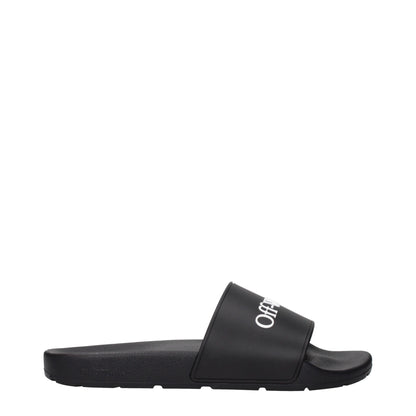 Black Cotton Slippers Sandals