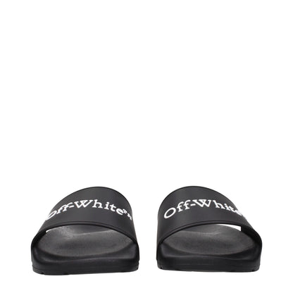 Black Cotton Slippers Sandals