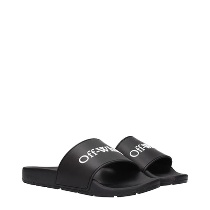 Black Cotton Slippers Sandals