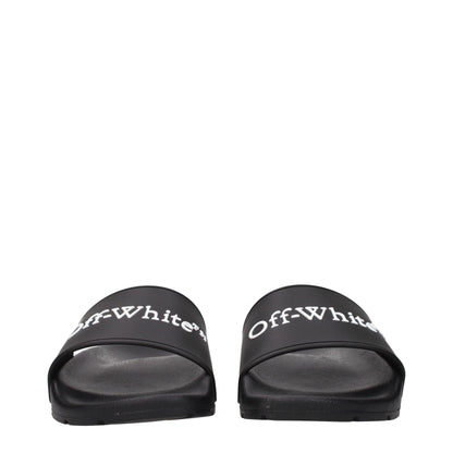 Black Cotton Slippers Sandals