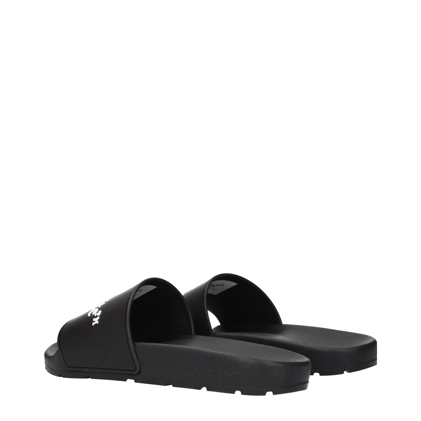 Black Cotton Slippers Sandals