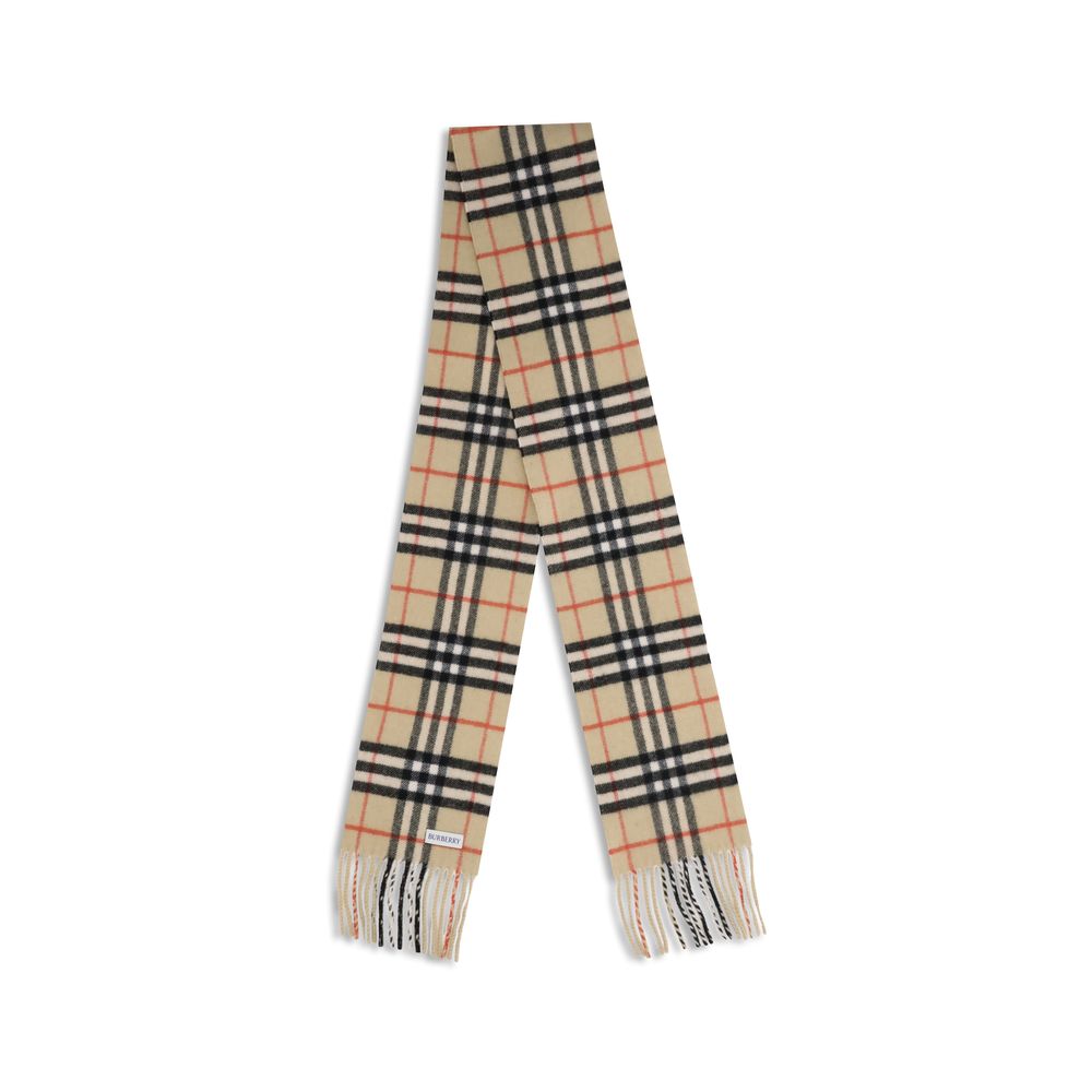 Thin cashmere Check Scarf