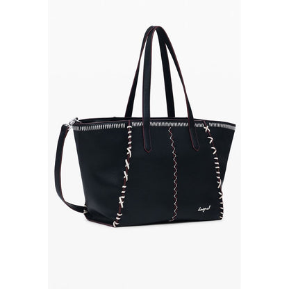 Black Polyethylene Women Handbag