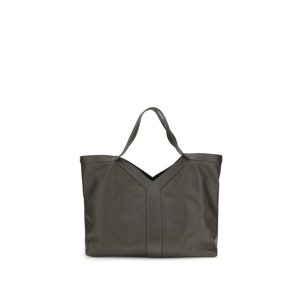 Oversized leather Y Tote Bag