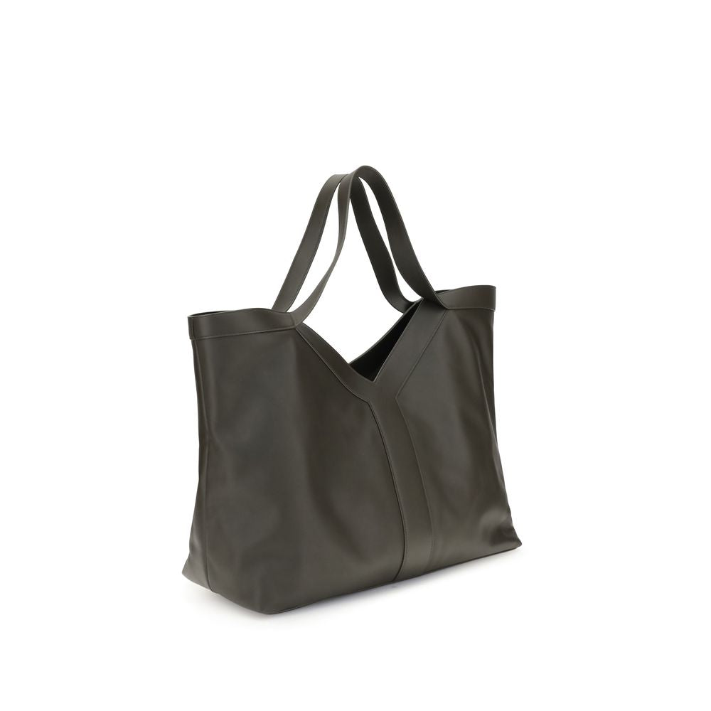 Oversized leather Y Tote Bag