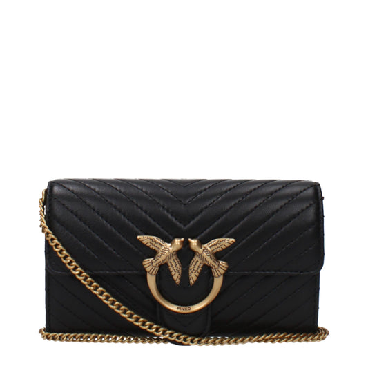 Black Leather Clutch Bags