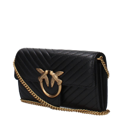 Black Leather Clutch Bags