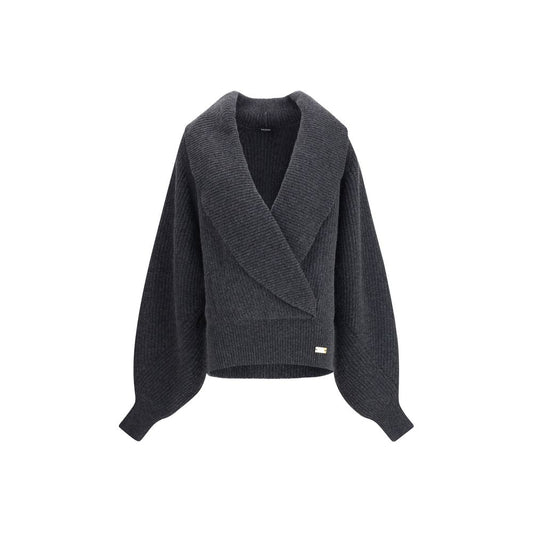 Oversized wrap-effect Sweater