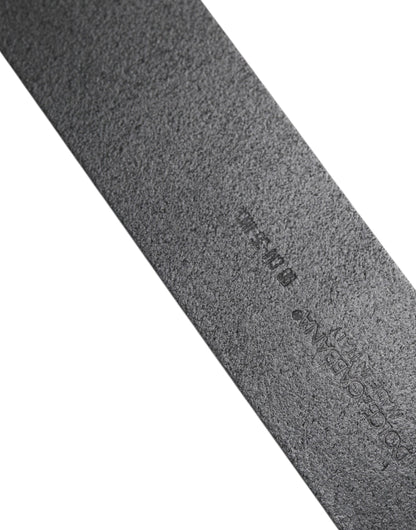 Black Leather Classic Metal Buckle Men Belt