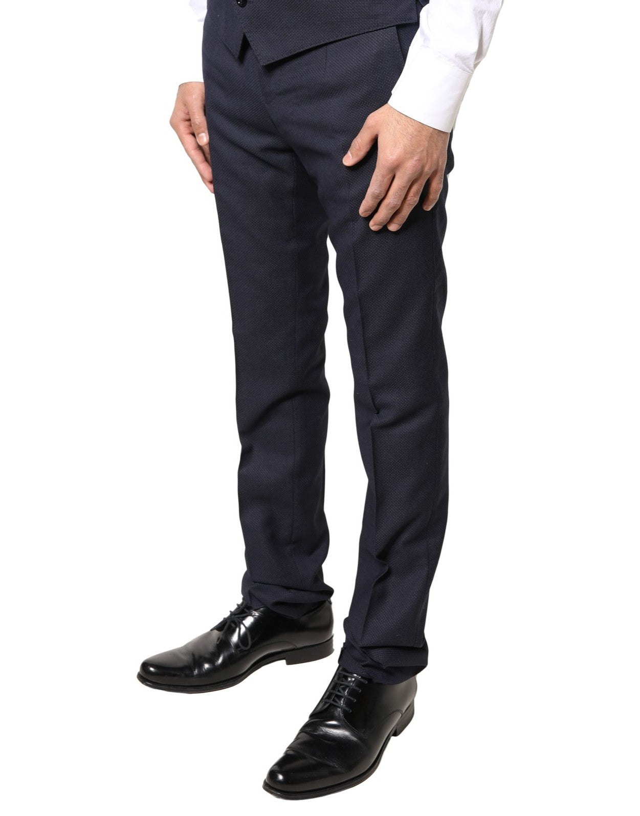 Gray Wool Formal Dress Men Trousers Pants