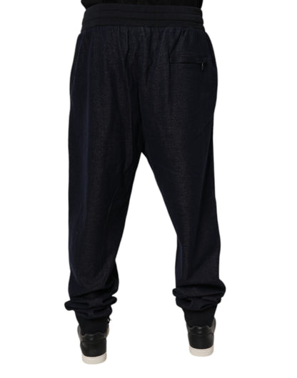 Black Cotton Blend Men Jogger Trouser Pants