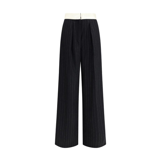 Sartorial high-waisted pinstripe wool-blend Trousers