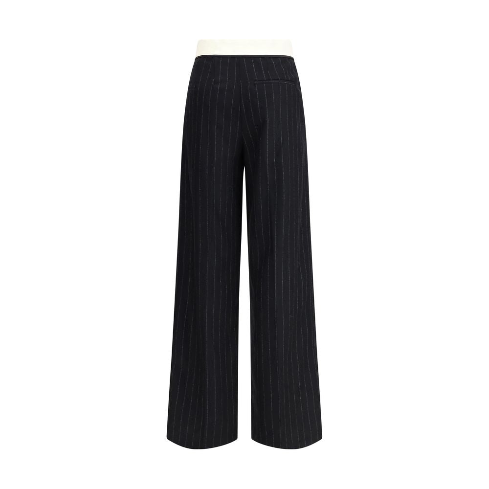 Sartorial high-waisted pinstripe wool-blend Trousers