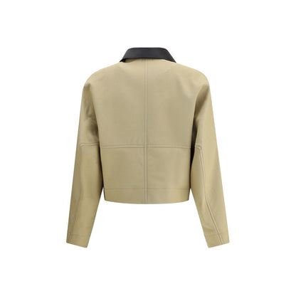 Cropped Cotton and Wool Caban