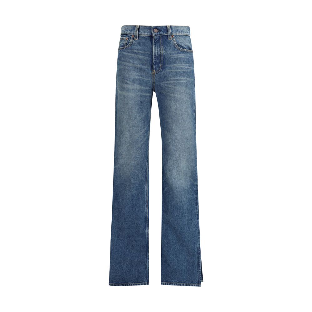 Straight-Leg Denim Jeans