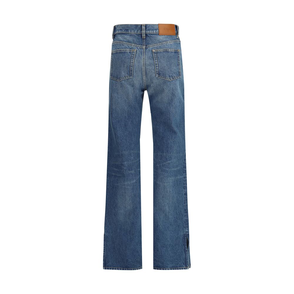 Straight-Leg Denim Jeans