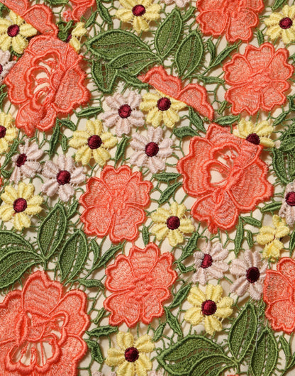 Multicolor Floral Embroidery Aline Mini Dress