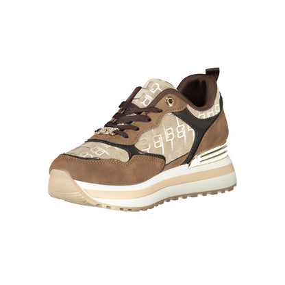 Brown Polyester Women Sneaker