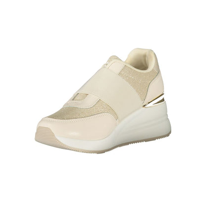 Beige Polyester Women Sneaker
