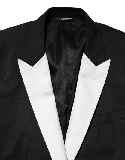 Black White MARTINI 1 Button Men Suit Blazer
