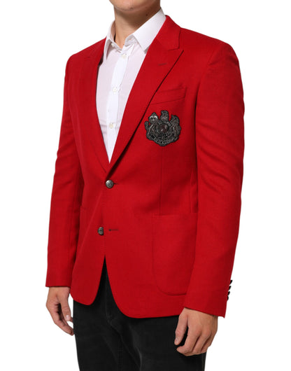 Red Cashmere 2 Buttons Suit Jacket Blazer
