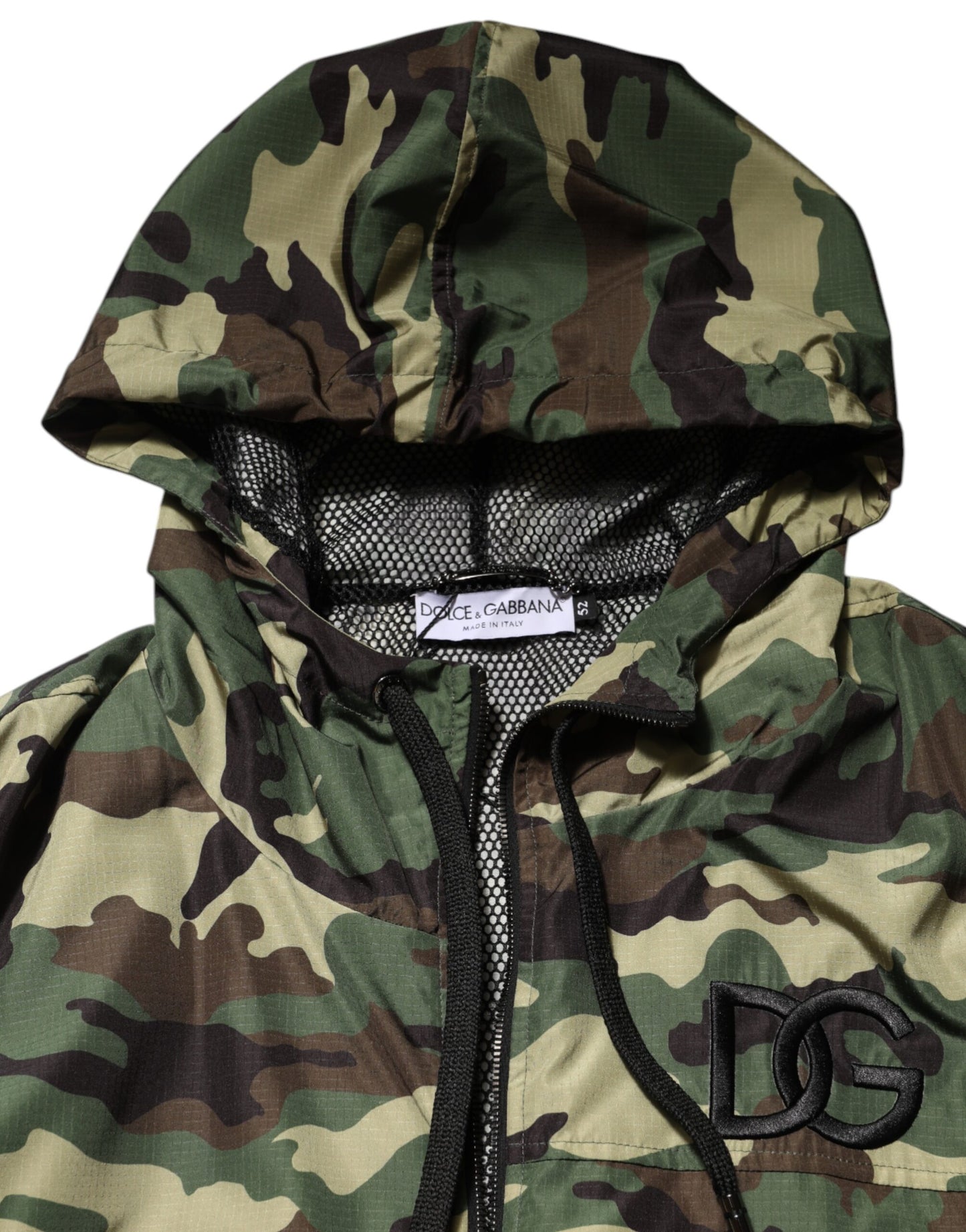 Green Camouflage Hooded Sweatshirt Jacket