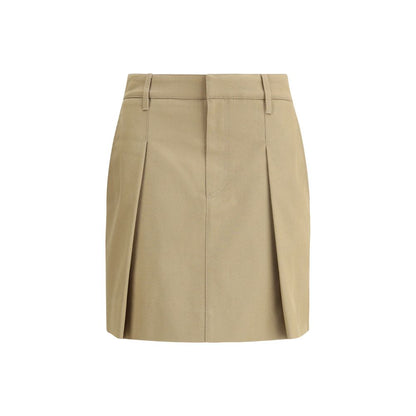 Pleated cotton short Skirt