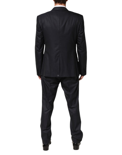 Black MARTINI 2 Buttons Suit 3 Piece Suit