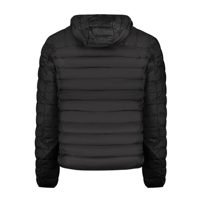 Black Polyester Men Jacket