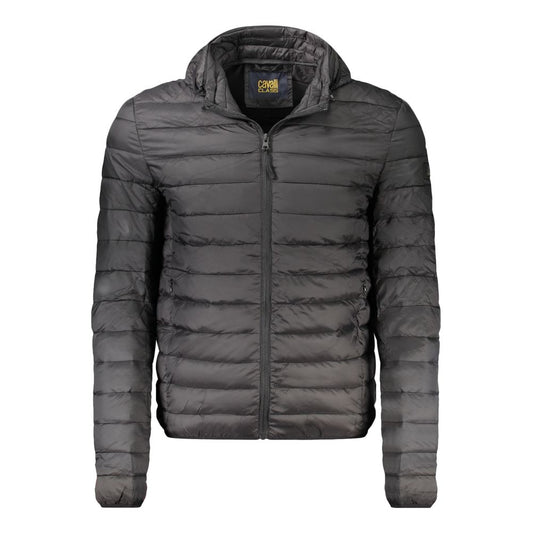 Black Polyester Men's Jacket