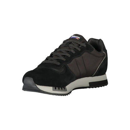Black Leather Men Sneaker